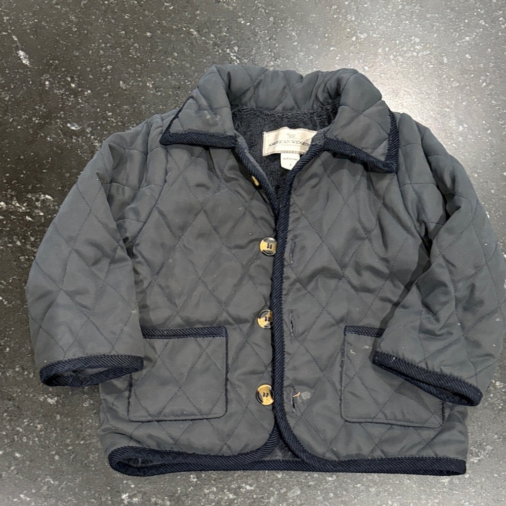 American Widgeon - Boys Quilted Barn Jacket - Navy 3T